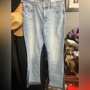 American eagle low rise skinny kick (flare) jeans